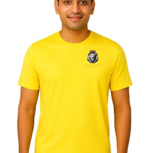 Polyester Yellow printed T Shirt for Men