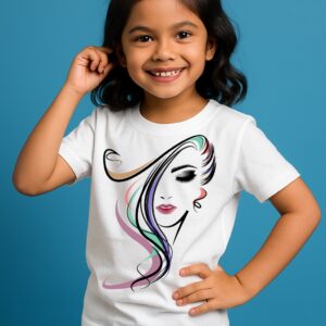 Purycot Girls Cotton multicolor Printed T-Shirt
